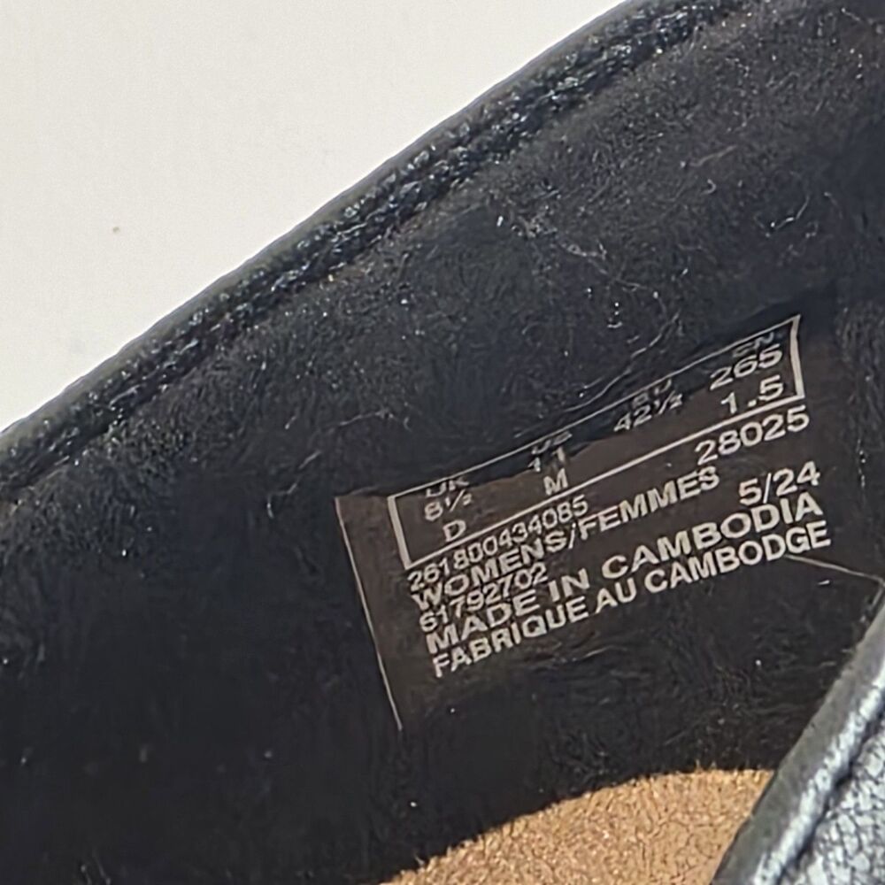 Clarks Originals Womens Olivette Pearl Black Leather 26180043 Size 11M New $100 - Picture 7 of 10